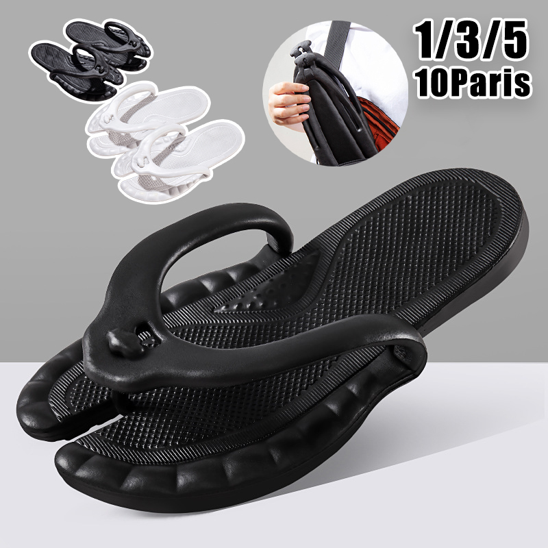 Flip Flop Leather Men - Pantofole da viaggio compatte Donna Uomo