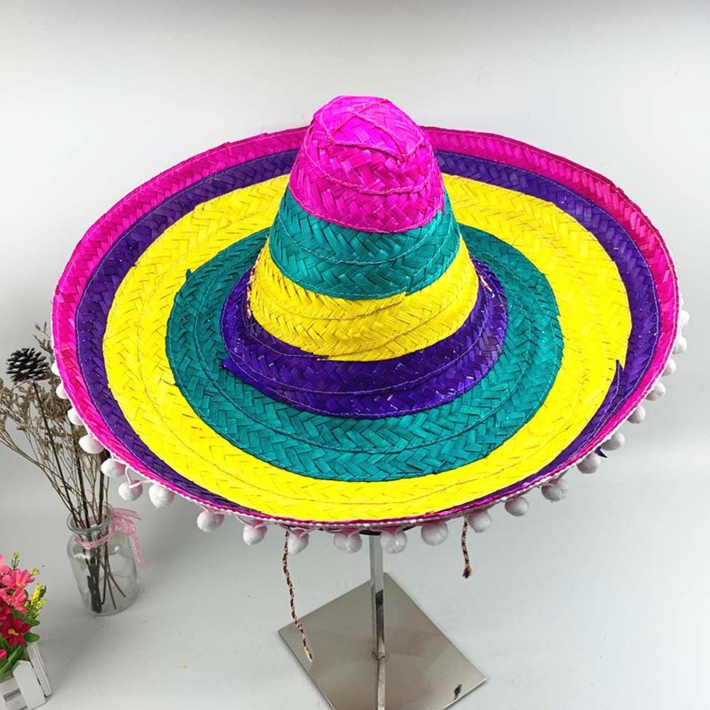 Bucket Hat Straw - Cappello da festa messicano a tesa