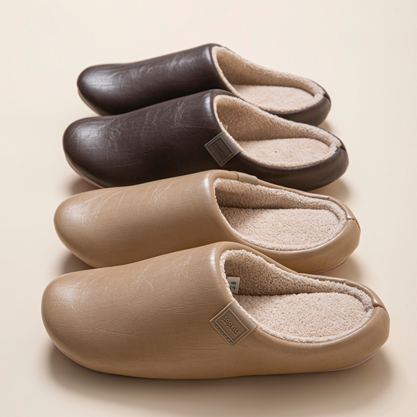 Flip Flop Leather Men - Pantofole da uomo in pelle sintetica