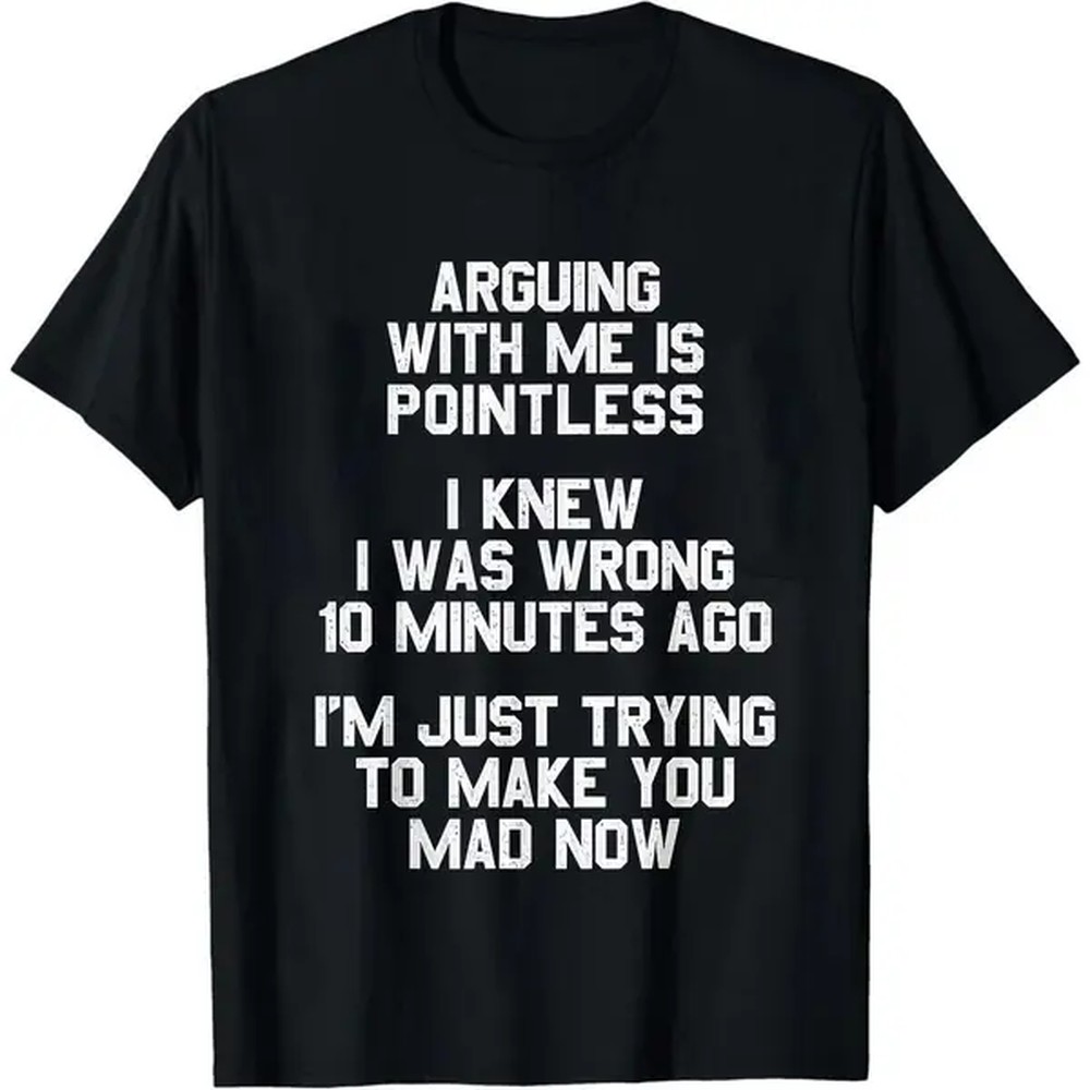 Tee Graphic Print - T-shirt con stampa divertente 'Discutere con